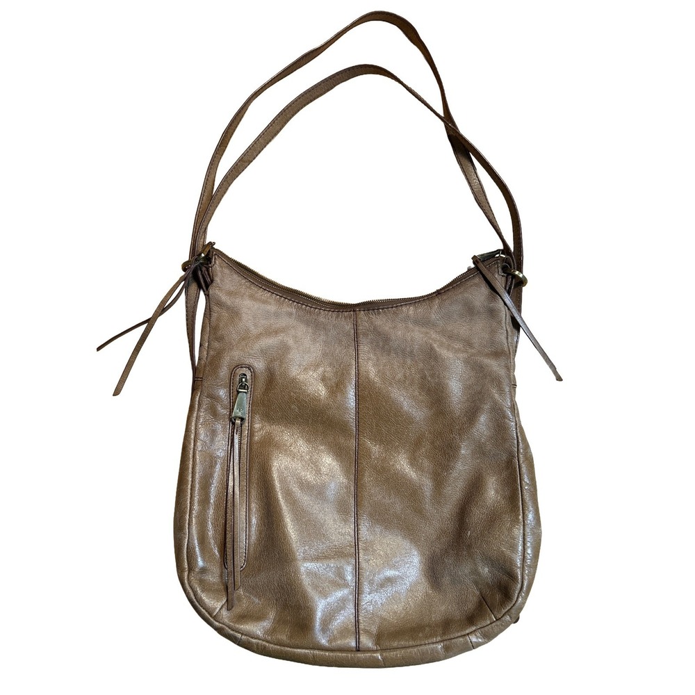 HOBO Shoulder Bag Brown Leather Adjustable Strap Everyday‎ Casual Purse